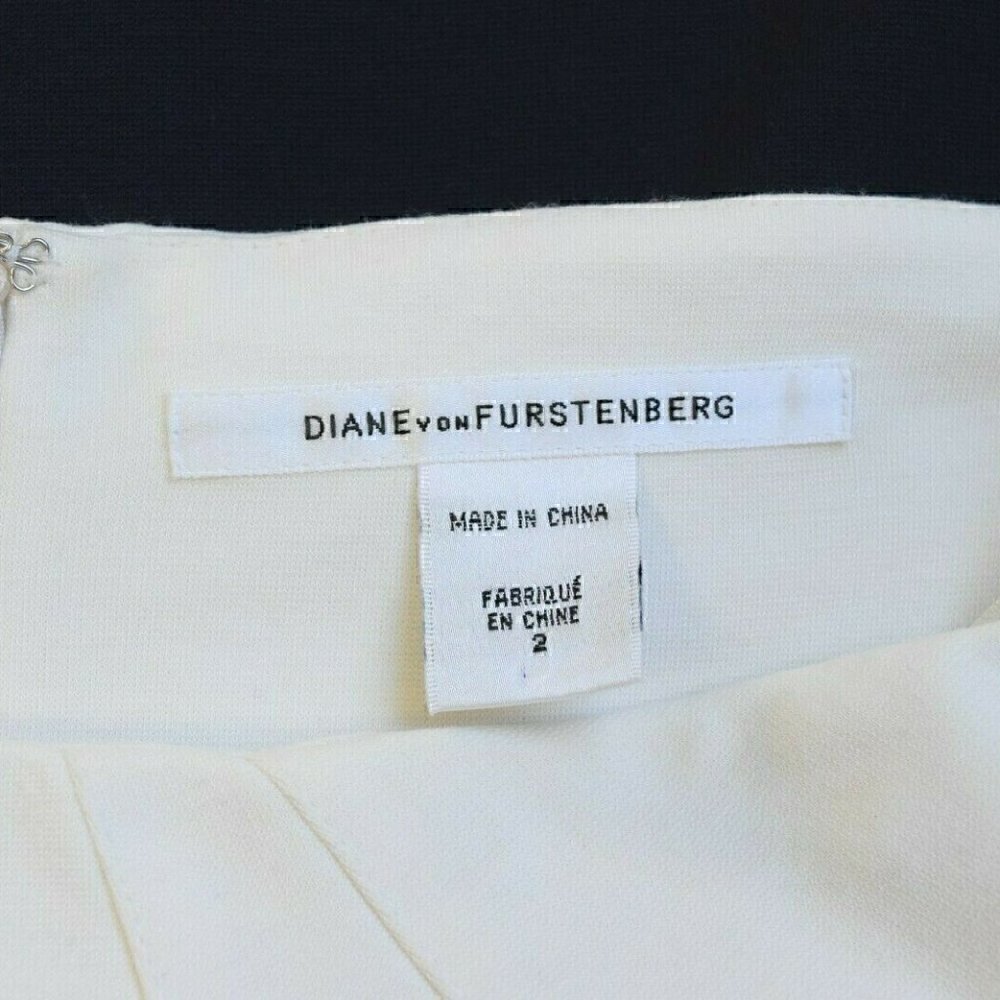 DIANE VON FURSTENBERG RHYTHM STRAPLESS COLOR BLOCK DRESS - Picture 7 of 8